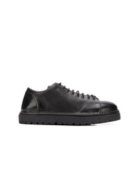 Женские черные кожаные ботинки на шнуровке от Marsèll