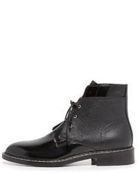 Женские черные кожаные ботинки на шнуровке от Maison Margiela
