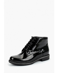 Женские черные кожаные ботинки на шнуровке от Pierre Cardin