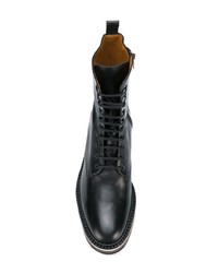 Женские черные кожаные ботинки на шнуровке от Clergerie