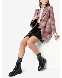 Женские черные кожаные ботинки на шнуровке от Alexander McQueen