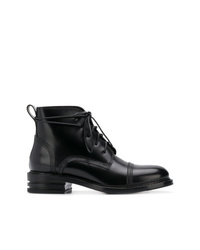 Женские черные кожаные ботинки на шнуровке от Premiata