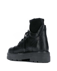 Женские черные кожаные ботинки на шнуровке от Tommy Jeans