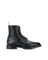Женские черные кожаные ботинки на шнуровке от Thom Browne