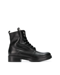 Женские черные кожаные ботинки на шнуровке от Tosca Blu