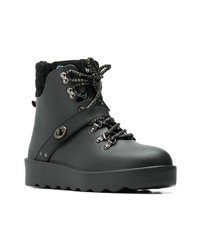 Женские черные кожаные ботинки на шнуровке от Coach