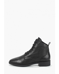 Женские черные кожаные ботинки на шнуровке от Vero Moda