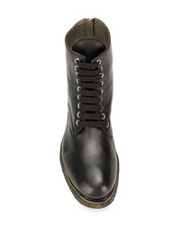 Женские черные кожаные ботинки на шнуровке от Rocco P.