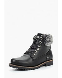 Женские черные кожаные ботинки на шнуровке от Wrangler