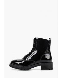 Женские черные кожаные ботинки на шнуровке от Zign