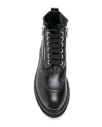 Женские черные кожаные ботинки на шнуровке от Rocco P.