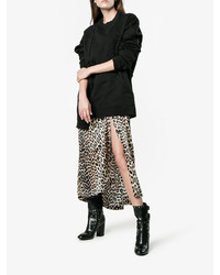 Женские черные кожаные ботинки с шипами от Laurence Dacade