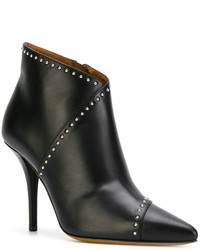 Женские черные кожаные ботинки с шипами от Givenchy