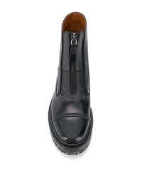 Мужские черные кожаные ботинки челси с принтом от Ermenegildo Zegna