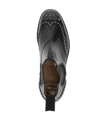 Мужские черные кожаные ботинки челси с украшением от Church's