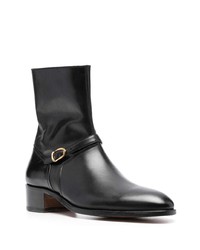 Мужские черные кожаные ботинки челси с украшением от Tom Ford