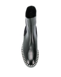 Женские черные кожаные ботинки челси с украшением от Stuart Weitzman