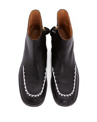 Мужские черные кожаные ботинки челси с украшением от JW Anderson