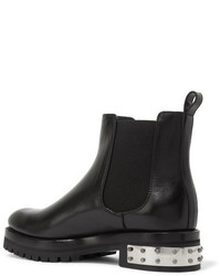Женские черные кожаные ботинки челси с украшением от Alexander McQueen