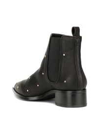Женские черные кожаные ботинки челси с украшением от Senso