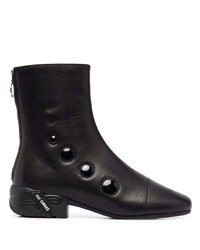 Мужские черные кожаные ботинки челси с украшением от Raf Simons