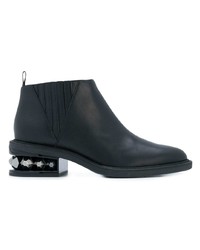 Женские черные кожаные ботинки челси с украшением от Nicholas Kirkwood