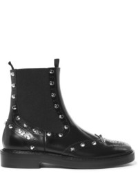 Женские черные кожаные ботинки челси с шипами от Balenciaga