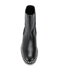 Женские черные кожаные ботинки челси с шипами от Stuart Weitzman