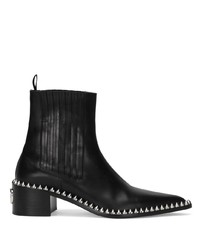 Мужские черные кожаные ботинки челси с шипами от Dolce & Gabbana