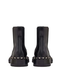 Мужские черные кожаные ботинки челси с шипами от Valentino Garavani