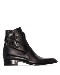 Мужские черные кожаные ботинки челси с шипами от Saint Laurent