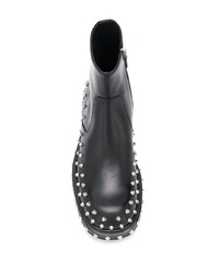 Мужские черные кожаные ботинки челси с шипами от Prada