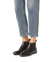 Женские черные кожаные ботинки челси с шипами от Jenni Kayne