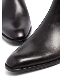 Мужские черные кожаные ботинки челси с шипами от Saint Laurent