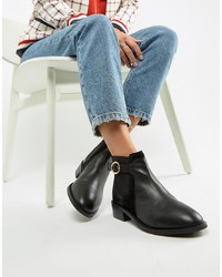 Женские черные кожаные ботинки челси от Accessorize