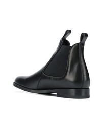 Мужские черные кожаные ботинки челси от Z Zegna