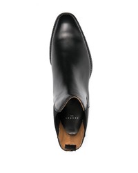 Мужские черные кожаные ботинки челси от Sandro Paris