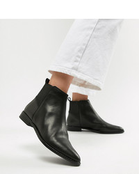 Женские черные кожаные ботинки челси от ASOS DESIGN