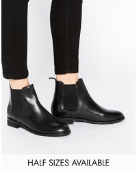 Женские черные кожаные ботинки челси от Asos