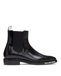 Женские черные кожаные ботинки челси от Balenciaga