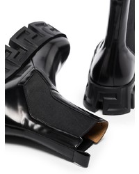 Мужские черные кожаные ботинки челси от Versace