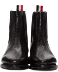 Женские черные кожаные ботинки челси от Thom Browne