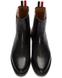 Женские черные кожаные ботинки челси от Thom Browne