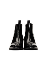 Женские черные кожаные ботинки челси от Prada