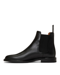 Женские черные кожаные ботинки челси от Woman by Common Projects