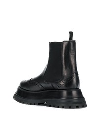 Женские черные кожаные ботинки челси от Burberry