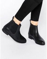 Женские черные кожаные ботинки челси от Bronx