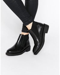 Женские черные кожаные ботинки челси от Bronx