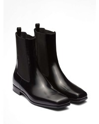 Мужские черные кожаные ботинки челси от Prada