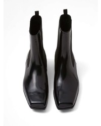 Мужские черные кожаные ботинки челси от Prada